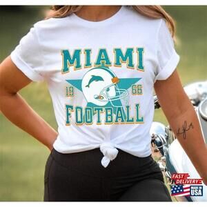 Distressed Style Miami Football Apparel Mens  Womens Tee Unisex